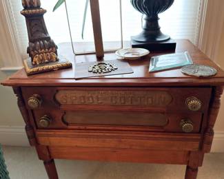 Antique spool cabinet