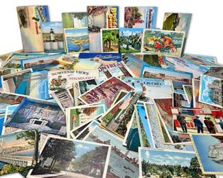 Vintage Travel Postcards 6 Mailed, 70 Blank, 14 Sets
