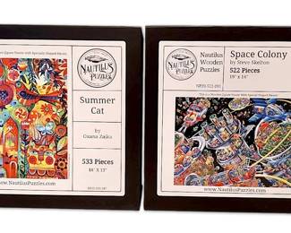 Nautilus Wooden Jigsaw Puzzles, Set of 2 Steve Skelton Oxana Zaika