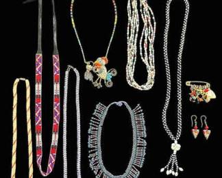 Jewelry 10 Chicken Egg Basket Necklace, Vintage Beaded Necklaces, More