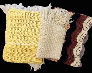 Three Crocheted Blankets