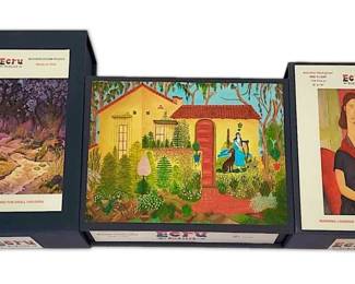 Ecru Wooden Jigsaw Puzzles, Set of 3 Josephine Joy, Nicole Gustafsson, More