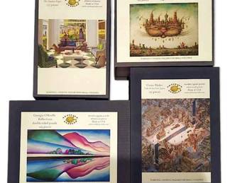 Artifact Wooden Jigsaw Puzzles, Set of 4 Georgia OKeeffe, Victor Molev, More