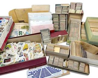 Huge Stamp Collection Cancelled And Uncirculated Single Stamps Blocks