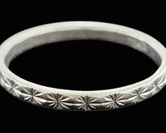 22k White Gold Art Deco Ring 2.09g