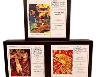 Nautilus Wooden Jigsaw Puzzles, Set of 3 A Christmas Carol, Karma Chameleon, More