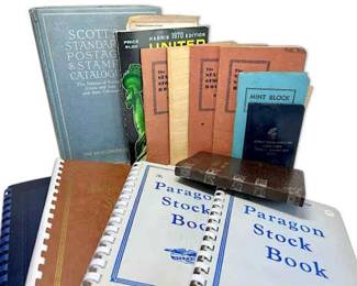 Stamp Collection Mostly Filled Stock Pocket Booklets, 2 Vintage Books