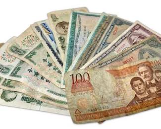 Foreign Currency Thai, Taiwan, Japan, Laos, HK, Brazil, Dom Rep