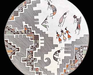 Rebecca Lucario Pueblo of Acoma Pottery Tile
