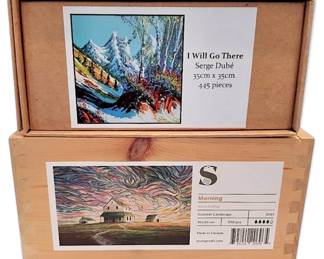 Stumpcraft Wooden Jigsaw Puzzles, Set of 2 Serge Dube Steve Coffey