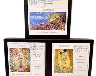 Nautilus Wooden Jigsaw Puzzles, Set of 3 Gustav Klimt More