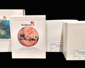 Bewilderness Snowflake Wooden Puzzles, Set of 4 Button Collection, Mars, More