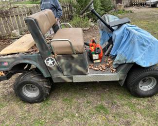 Vintage golf cart in running condition.