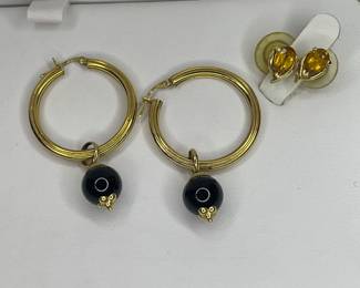 14k gold hoop and stud earrings