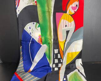 Silk scarf vtg Smithsonian Institute