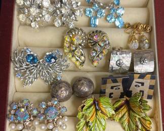 Vintage clip on earrings