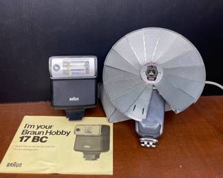 Braun Hobby 17BC flash & Honeywell Tilt-a-Mite vintage