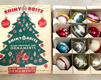 Vintage Shiny Bright ornaments