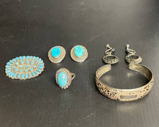 Sterling silver & turquoise jewelry