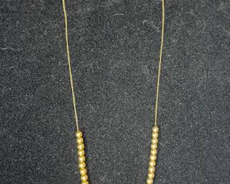14k gold beaded necklace