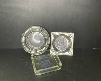 Vintage glass ashtrays