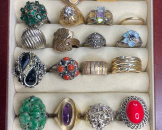Rings include 10 & 14k gold