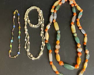 Stone & beaded necklaces