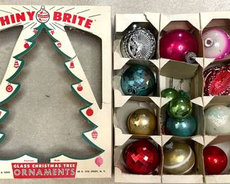 Vintage Shiny Bright ornaments