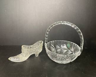Glass basket and Fenton boot