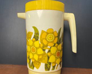 Vintage Alladinware floral pitcher 