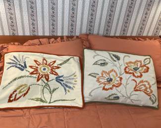 Embroidered pillow cases