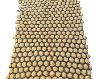 Daisy crochet afghan vintage 