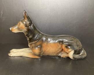 Porcelain dog figurine