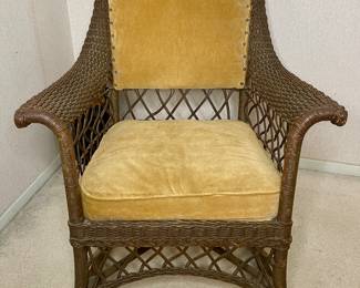 Vintage wicker armchair