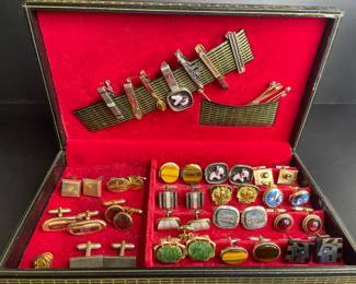 Vintage cufflinks & tie clips