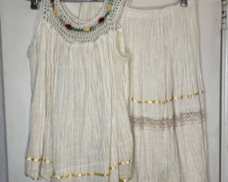 Crochet skirt set vintage