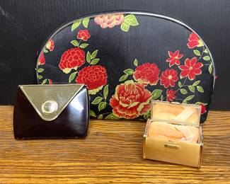 Cosmetic pouches, mirror compact and powder compact vtg