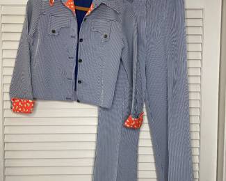 Vintage stripe leisure suit 