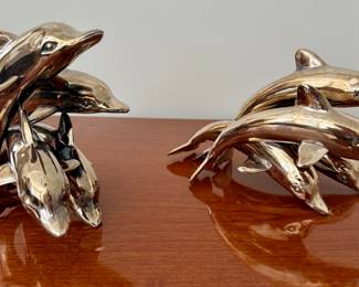 Sterling silver dolphins