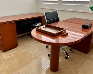 Vintage Camilo office desk and credenza