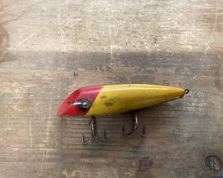 Vintage wood salmon plug