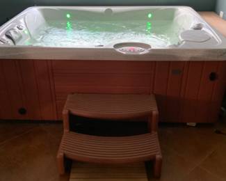 Open View: Caldera Spas Pure Comfort Kauai 3- Person Hot Tub with Cover Steps