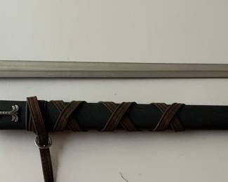 The Templar's Legacy Crusader Cross Short 23”Sword/Dagger with Black Scabbard Replica