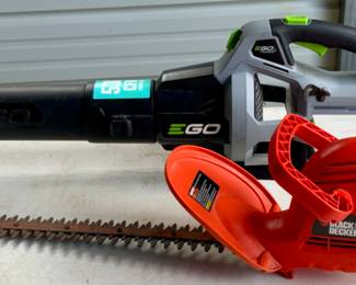Black & Decker TR 1700 Type 1 17-inch Electric Hedge Trimmer EGO Blower 530 CFM Leaf Blower