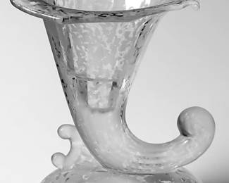 Fenion Ming Crystal Satin Collection Cornucopia Candle Holders. 1 of 2 shown.