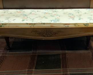 White Furniture Co. Mebane NC Vintage 20th Century Queen Anne Style Bedside Bench (49”W x 17”D x 19”H)