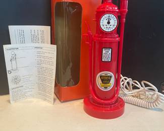 Vintage 1984 ESSO Pump Novelty Telephone complete with Original Box and Instructions papers, etc.