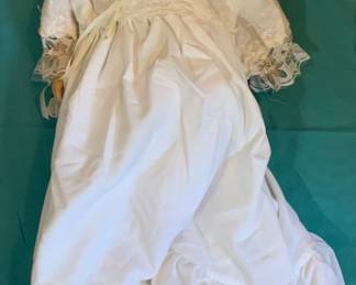 Handmade Porcelain Doll in Christen Gown