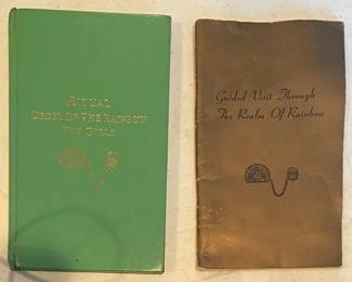 Rictual Order of the Rainbow for Girls Small Hardback Handbook (1948, Guidedn Visitn Through the Realm of Rainbow Small Gold Soft Cover Handbook