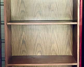 Walnut 5-Shelf Bookcase w/4 adjustable shelves. 1 of 2 shown. (30”W x 12”D x 76”H)